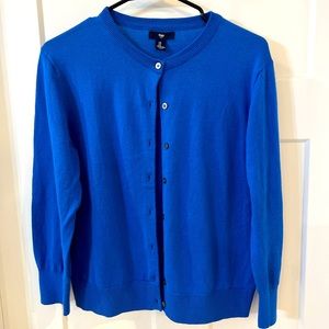 Gap cardigan, royal blue, size large, like new condition!